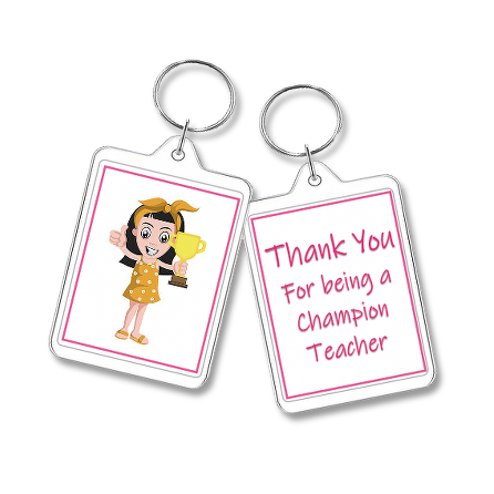 Champion Teacher
Double Sided
Oblong Keyring
£1.50