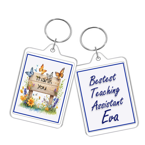 Best Teaching Assistant
Double Sided
Oblong Keyring
£1.50
