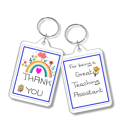 Thank You
Double Sided
Oblong Keyring
£1.50